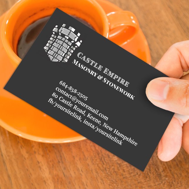 Carte de visite pour entreprise de cheminées en ma (Créateur téléchargé)