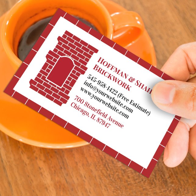 Carte de visite pour entreprise de cheminées en ma (Créateur téléchargé)