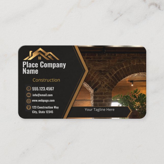 Carte de visite pour entreprise de construction pe (Devant)