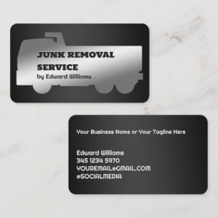 Carte de visite pour entreprise de déblaiement de