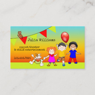 Carte de visite pour entreprise de divertissement 