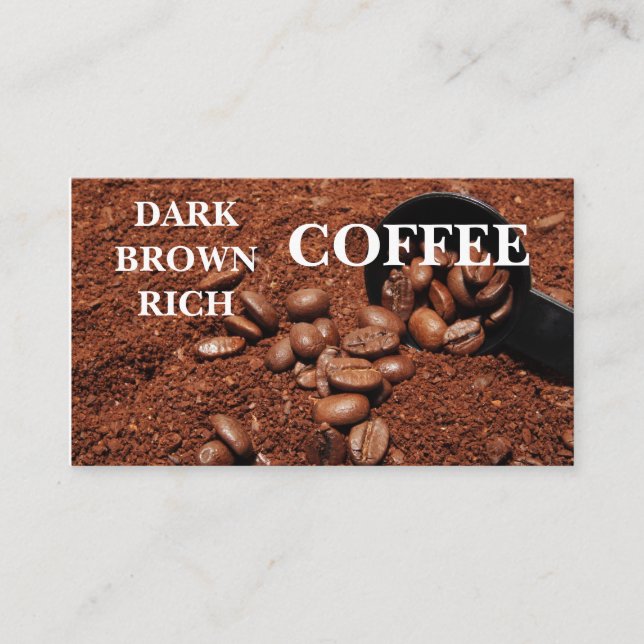 Carte de visite pour entreprise de grains de café  (Devant)