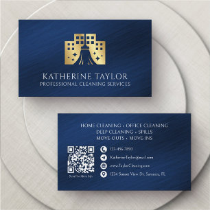 Carte de visite pour entreprise de nettoyage de bu
