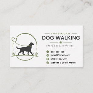 Carte de visite pour entreprise de promenade de ch