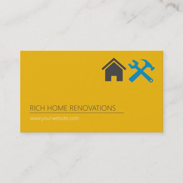 Carte de visite pour entreprise de rénovation de m (Devant)