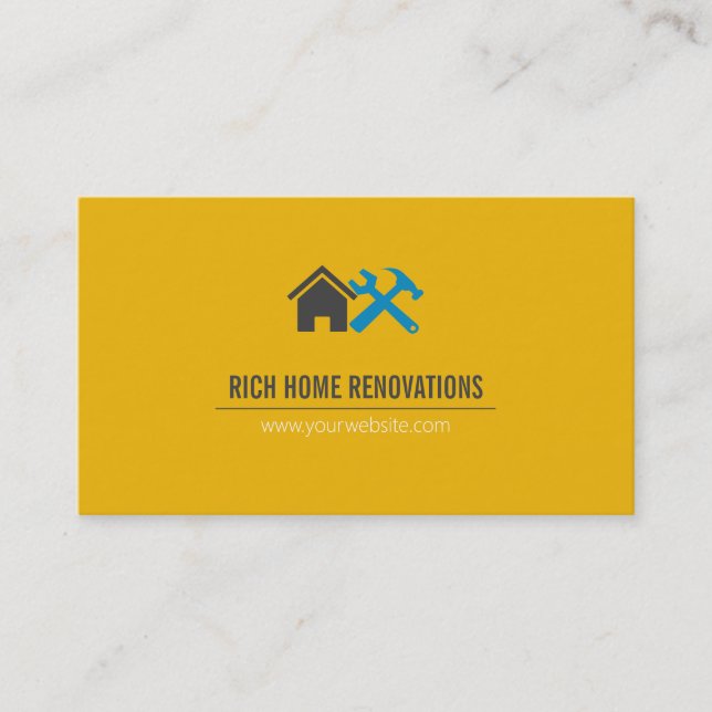 Carte de visite pour entreprise de rénovation de m (Devant)