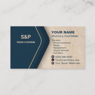 Carte de visite pour entreprise de stuc et plâtrag