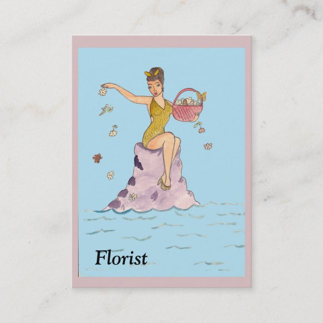 Carte de visite pour fleuriste (Devant)