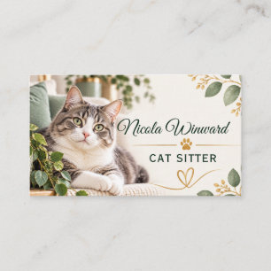 Carte de visite pour garde de chat