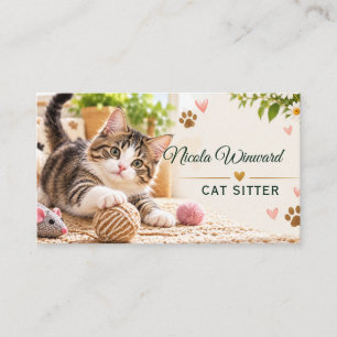 Carte de visite pour garde de chat