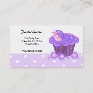 Carte de visite pour gâteau cupcake tourbillon vio