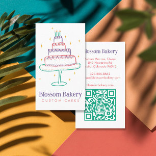 Carte de visite pour gâteau patisserie dessert tra