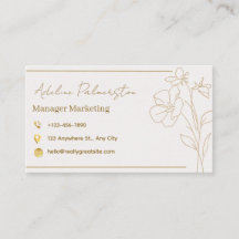 Carte de visite pour gestionnaire
