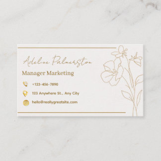 Carte de visite pour gestionnaire