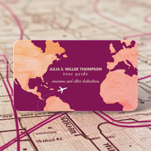 Carte de visite pour guides touristiques avec cart