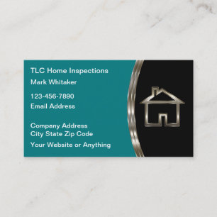 Carte de visite pour inspections de maison élégant