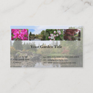 Carte de visite pour jardin, parc, loisirs