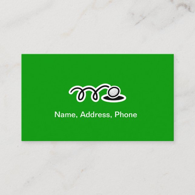 Carte de visite pour joueurs de golf et formateurs (Devant)