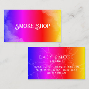 Carte de visite pour la boutique de vapotage Rainb