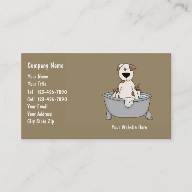 Carte de visite pour la garde d'animaux (Devant)