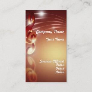 Carte de visite pour la musique orange