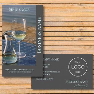 Carte de visite pour la promotion d'un bar à vin