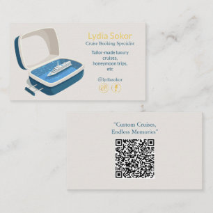Carte de visite pour la réservation de croisières 