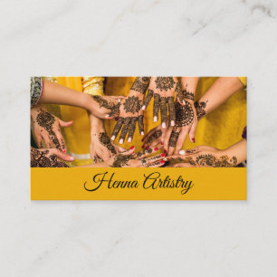 Carte de visite pour l'art au henné