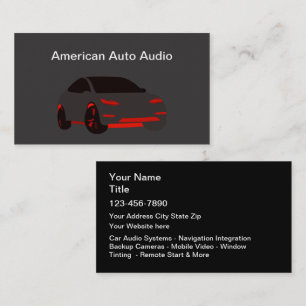 Carte de visite pour l'audio automobile