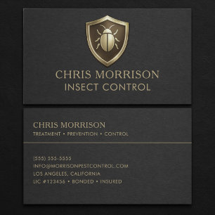 Carte de visite pour le contrôle des insectes