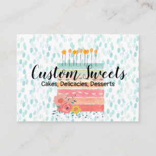 Carte de visite pour le magasin de pâtisserie de