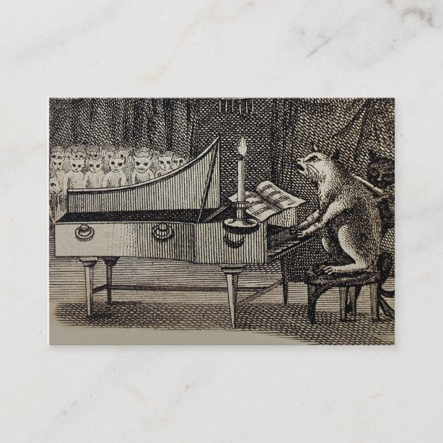 Carte De Visite Pour le piano, voix, professeurs de musique, (Devant)