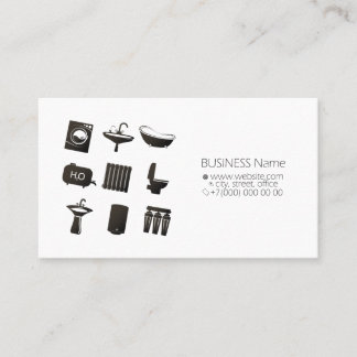 Carte de visite pour le service de plomberie