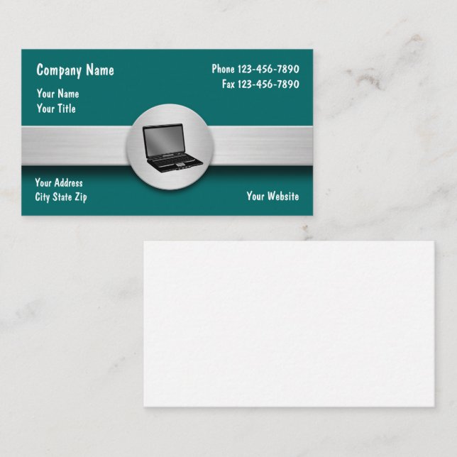 Carte de visite pour le support technique informat (Devant / Derrière)