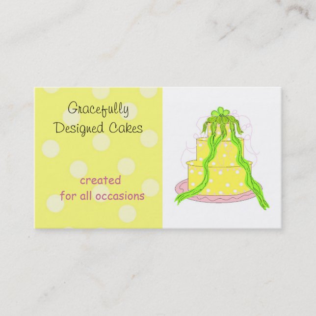Carte de visite pour Lemon Frost Designer Cake (Devant)