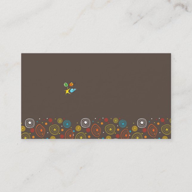 carte de visite pour l'enfant (Devant)