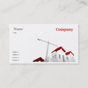 Carte de visite pour l'entreprise de construction