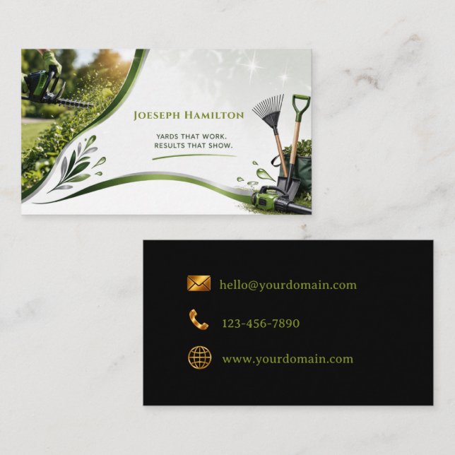 Carte de visite pour l'entreprise d'entretien de p (Devant / Derrière)