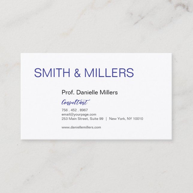 Carte De Visite Pour les consultants (Devant)