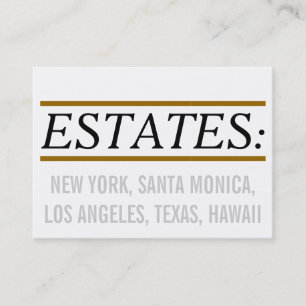 Carte De Visite Pour les courtiers et les experts immobiliers