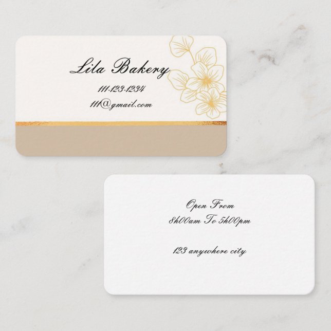 Carte de visite pour les entreprises (Devant / Derrière)