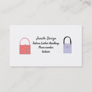 Carte de visite pour les sacs à main de mode