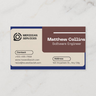 Carte de visite pour les services informatiques d'
