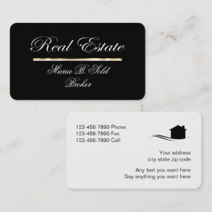 Carte de visite pour l'immobilier Élégance