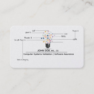 Carte de visite pour l'informatique CSV QA