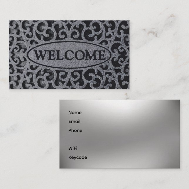 Carte de visite pour location de vacances Welcome  (Devant / Derrière)