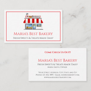 Carte de visite pour magasin de boulangerie-café