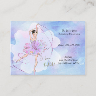 Carte de visite pour magasin de danse