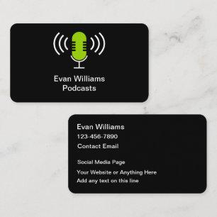 Carte de visite pour média de thème de podcast