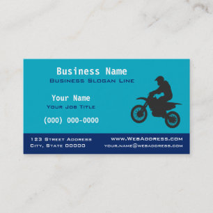 Carte de visite pour moto cross de terrain Entre